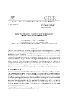 Determination of the Contract Risk Buffer in the Construction Industry