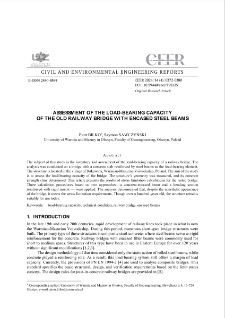 Assessment of the Load-Bearing Capacity of the Old Railway Bridge With Encased Steel Beams