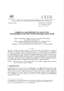 Numerical and Experimental Validation of Homogenization Techniques for Bubble Deck Slabs