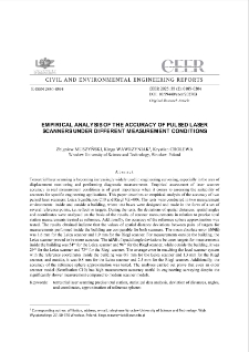Empirical Analysis of the Accuracy of Pulsed Laser Scanners Under Different Measurement Conditions
