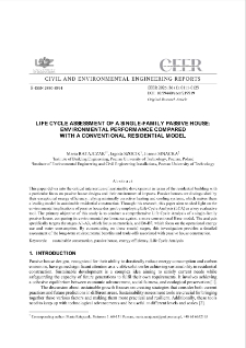 Life Cycle Assessment of a Single-family Passive House: Environmental Performance Compared with a Conventional Residential Model