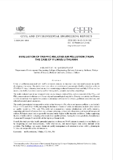 Evaluation of Traffic-related Air Pollution (trap): the Case of Vilnius, Lithuania