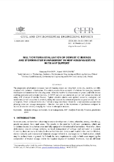 Multicriteria Evaluation of Domestic Sewage and Stormwater Management in New Housing Estate with AHP Support