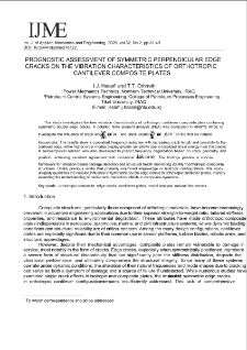 Prognostic Assessment of Symmetric Perpendicular Edge Cracks on the Vibration Characteristics of Orthotropic Cantilever Composite Plates