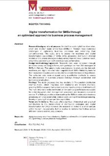 Digital transformation for SMEs through an optimized approach to business process management