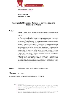 The Impact of Electronic Banking on Banking Deposits: The Case of Poland