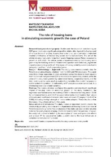 The role of housing loans in stimulating economic growth: The case of Poland