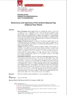 Governance and legitimacy of the national shipping flag: evidence from Poland