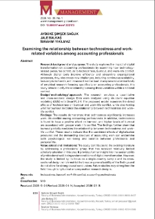 Examining the relationship between technostress and work-related variables among accounting professionals