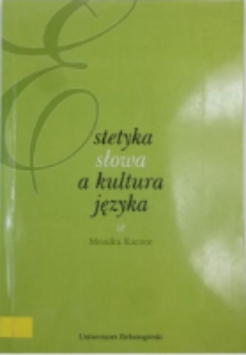 Estetyka słowa a kutura języka
