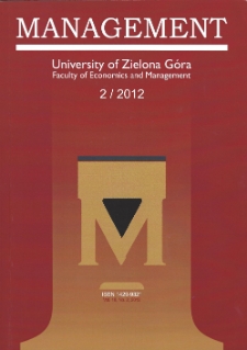 Management, vol. 16, no 2 (2012) - spis treści