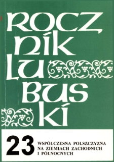 Rocznik Lubuski (t. 23, cz. 2): Wsp&oacute;łczesna polszczyzna na Ziemiach P&oacute;łnocnych i Zachodnich - spis treści