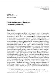Polityka międzynarodowa w sferze działań i postulat&oacute;w Omida Nouripoura = Omid Nouripour's political demands and activities