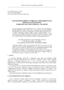 System pomiarowo-sterujący do sterowania modelem ciężar&oacute;wki z rozpoznawaniem obrazu z kamery = The measurement and control system for truck model control with image recognition from the camera