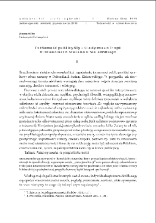 Tożsamość publicysty - ślady mizantropii w "Dziennikach" Stefana Kisielewskiego = Identity of a columnist: the traces of misanthropy in Stefan Kisielewski`s "Diaries"
