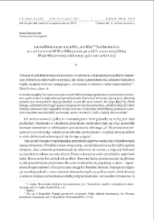 Nazewnicze przejawy "nowej" tożsamości. O roli onim&oacute;w w oswajaniu przestrzeni miejskiej w powojennej Zielonej G&oacute;rze i okolicy = Onomastic symptoms of new identity