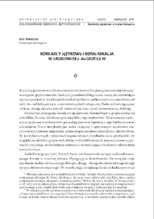 Kontakty językowe i komunikacja w środowisku audiofil&oacute;w = Language contacts and communication in an audiophile community