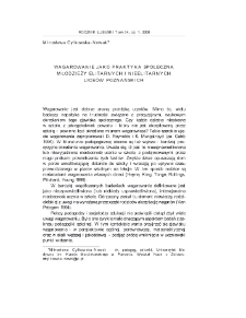 Wagarowanie jako praktyka społeczna młodzieży elitarnych i nieelitarnych lice&oacute;w poznańskich = Truancy as a social practice of Poznań elite and non-elite secondary school pupils