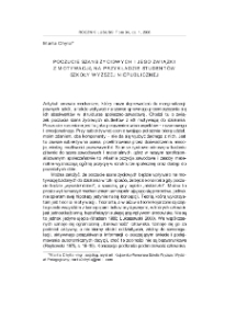 Poczucie szans życiowych i jego związki z motywacją na przykładzie student&oacute;w szkoły wyższej niepublicznej = Sense of life chances and its connections with motivation - an example of students of a private university