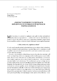 "Imiona" zazdrości w językach biblijnych i w wybranych językach wsp&oacute;łczesnych = "Names" of envying in biblical languages and in selected modern languages