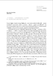 "Ty wiesz...". Zawierzenie i służba w tw&oacute;rczości Jerzego Hajdugi