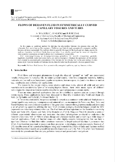 Flows of dehaven fluid in symmetrically curved capillary fissures and tubes