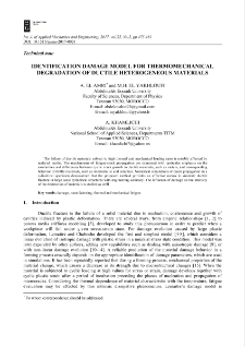 Identification damage model for thermomechanical degradation of ductile heterogeneous materials