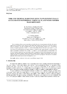 MHD and thermal radiation effects on exponentially accelerated isothermal vertical plate with uniform mass diffusion