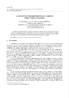 A concept of the differentially driven three wheeled robot