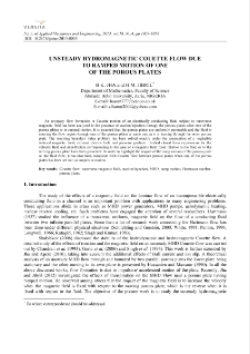 Unsteady hydromagnetic Couette flow due to ramped motion of one of the porous plates