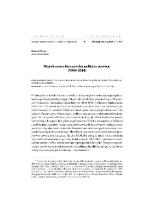 Contemporary Spanish politics of memory (1999-2014) = Wsp&oacute;łczesna hiszpańska polityka pamięci (1999-2014)