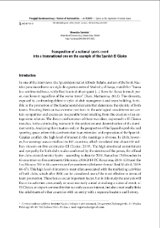 Transposition of a national sports event into a transnational one on the example of the Spanish El Cl&aacute;sico