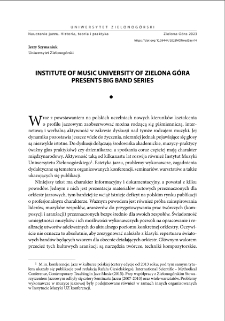 "Institute of Music University of Zielona G&oacute;ra Presents Big Band Series"
