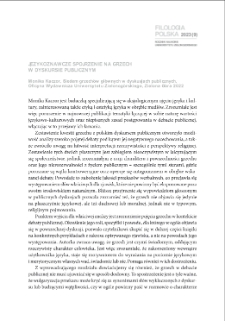 Językoznawcze spojrzenie na grzech w dyskursie publicznym (Monika Kaczor, "Siedem grzech&oacute;w gł&oacute;wnych w dyskusjach publicznych") - recenzja