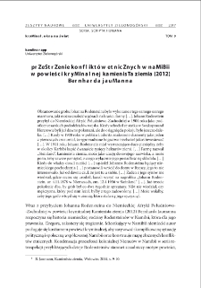 Przestrzenie konflikt&oacute;w etnicznych w Namibii w powieści kryminalnej "Kamienista ziemia" (2012) Bernharda Baumanna = Spaces of ethnic conflict in Namibia in Bernhard Jaumann`s crime novel "Steinland" (2012)