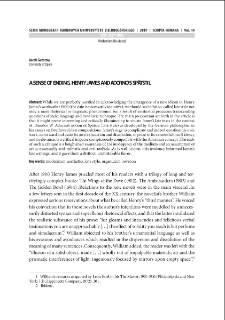 A sense of ending. Henry James and Adorno`s "Sp&auml;tstil"