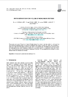 State estimation for a class of nonlinear systems