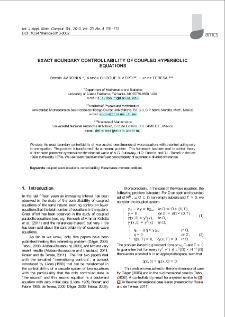 Exact boundary controllability of coupled hyperbolic equations