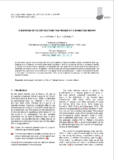 A method of constructing the frame of a directed graph