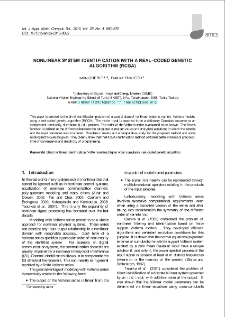 Nonlinear system identification with a real-coded genetic algorithm (RCGA)