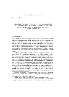 Męskocentryczny charakter wsp&oacute;łczesnej kultury polskiej w perspektywie koncepcji Geerta Hofstede`a. Wybrane aspekty problematyki = The male-oriented character of modern Polish culture in the perspective of Geert Hofstede`s conception: selected aspects of the issue
