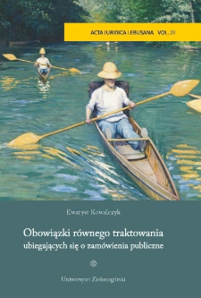 Obowiązki r&oacute;wnego traktowania ubiegających się o zam&oacute;wienia publiczne