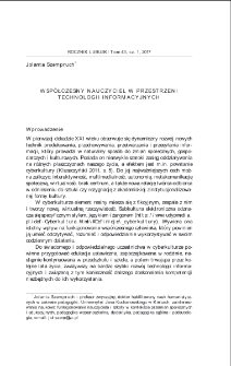 Wsp&oacute;łczesny nauczyciel w przestrzeni technologii informacyjnych = The contemporary teacher in the area of information technologies