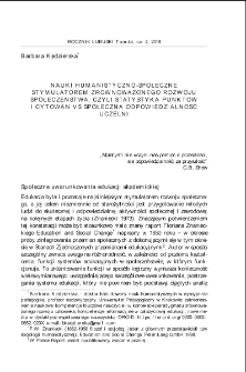 Nauki humanistyczno-społeczne stymulatorem zr&oacute;wnoważonego rozwoju społeczeństwa, czyli statystyka punkt&oacute;w i cytowań vs społeczna odpowiedzialność uczelni = The humanities and social sciences as a stimulus for a sustainable development of society: publication points and citation statistics versus social responsibility of universities