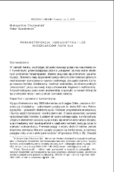 Parametryzacja, humanistyka i los mieszkańc&oacute;w Rapa Nui = Parametrization, the humanities, and the fate of the people from Rapa Nui