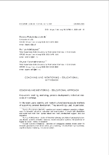 Coaching and mentoring - educational approach