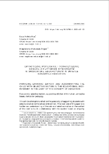 Empatyczne wspieranie i towarzyszenie dziecku z mutyzmem wybi&oacute;rczym w środowisku edukacyjnym w świetle koncepcji Amication = Providing empathic support and accompanying the child with selective mutism in the educational environment in the light of the concept of Amication