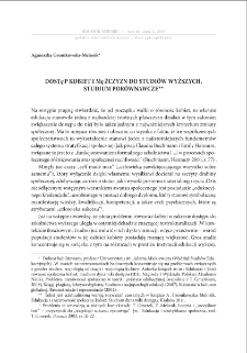 Dostęp kobiet i mężczyzn do studi&oacute;w wyższych. Studium por&oacute;wnawcze = The access of women and men to higher education. A comparative study