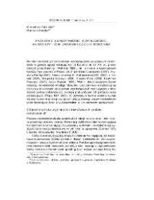 Przejawy agresywności wsp&oacute;łczesnej młodzieży i ich uwarunkowania rodzinne = Manifestations of aggressiveness of contemporary youth and their family determinants