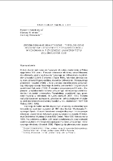 Zr&oacute;żnicowanie somatyczne i typologiczne student&oacute;w i studentek pierwszego roku wychowania fizycznego Uniwersytetu Zielonog&oacute;rskiego = Somatic and typological differentiation of first year male and female students of physical education, University of Zielona Gora